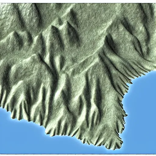 Image similar to heightmap of mountain