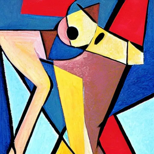 Image similar to ballet dancer cubist