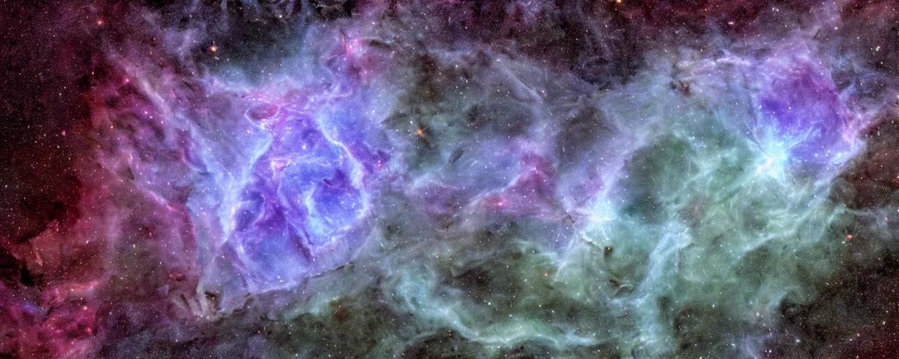 Prompt: epic space nebula, chiaroscuro