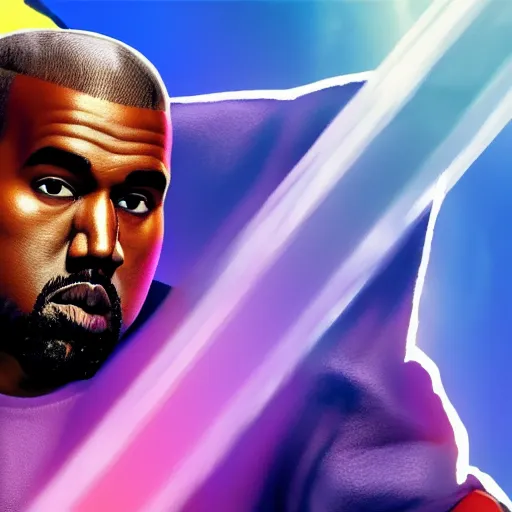 Image similar to Kanye in Super Smash Ultimate, 4k HDR