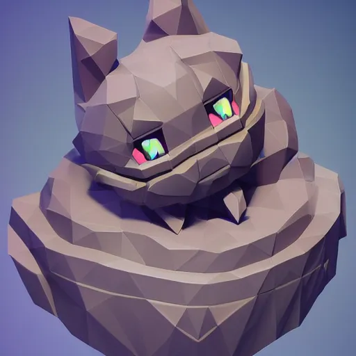 Prompt: low poly modelling, high resolution textures, ultra smooth vertices and surfaces, isometric view, 1 6 bit colors, made in blender, fat chibi grey cat, volumetric lighting, fantasy, intricate, hyper realistic, by riot games artist, from league of legends, backlit