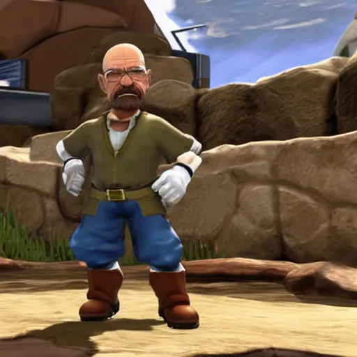 Image similar to Walter White in Super Smash Brothers Ultimate, 4k HDR