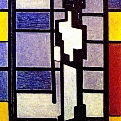 Image similar to Night of the life by piet mondrian