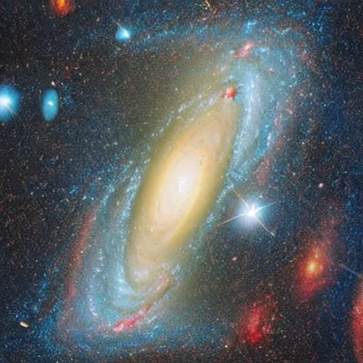 Image similar to two galaxies colliding