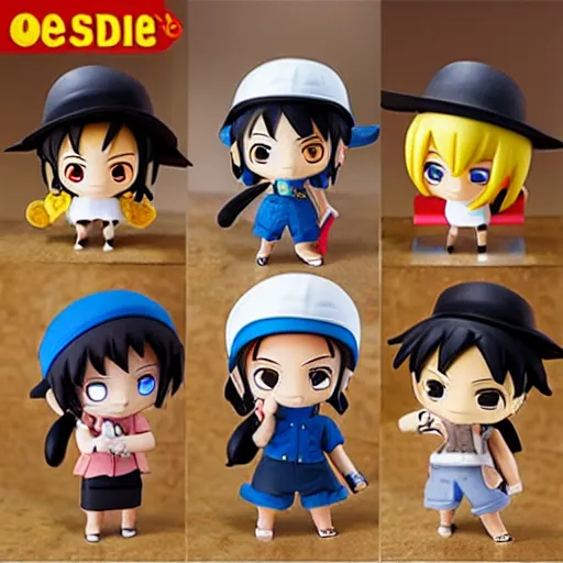 Image similar to high quality portrait flat matte painting of one piece in the style of nendoroid and Toon toys , flat anime style, thick painting, medium close-up