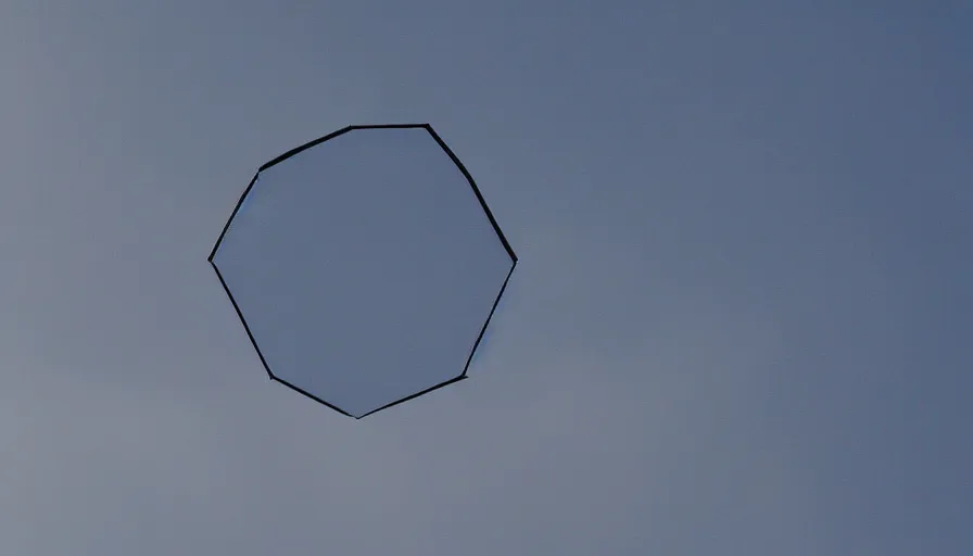 Prompt: hexagon in the sky above earth, solar eclipse, detlev van ravenswaay