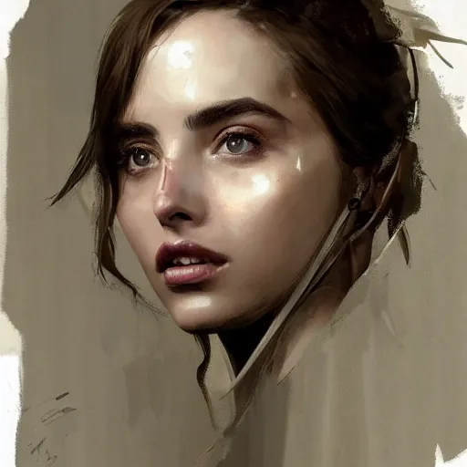 Image similar to portrait of beautiful happy young ana de armas, ethereal, half life 2, dishonored 2, painted by greg rutkowski,