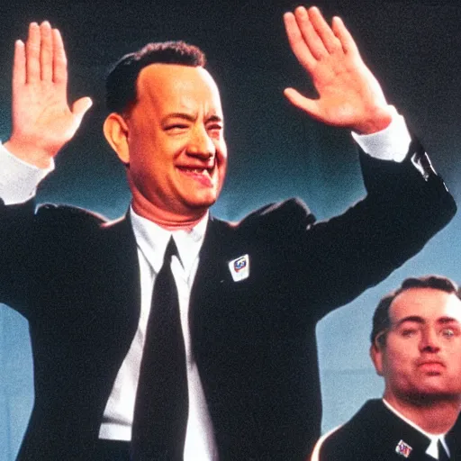 Prompt: tom hanks nazi salute