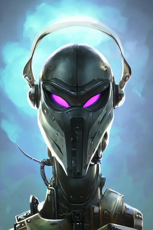 Image similar to epic mask helmet robot ninja portrait stylized as fornite style game design fanart by concept artist gervasio canda, behance hd by jesper ejsing, by rhads, makoto shinkai and lois van baarle, ilya kuvshinov, rossdraws global illumination radiating a glowing aura global illumination ray tracing hdr render in unreal engine 5