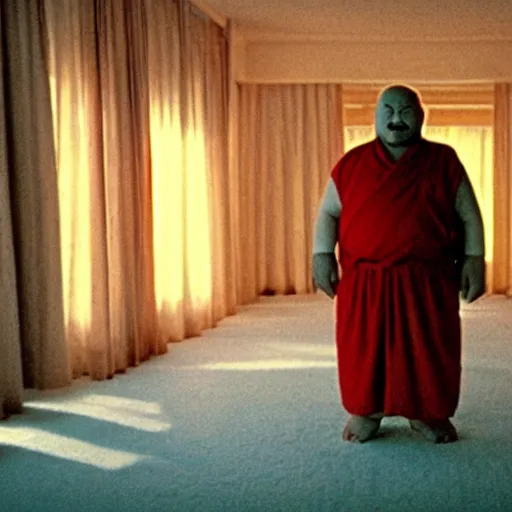 Image similar to A still of Budai in The Shining