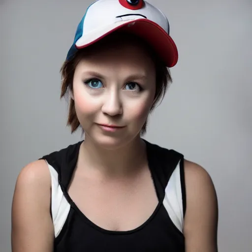 Image similar to Misty from Pokemon, Portrait photography, pokeball