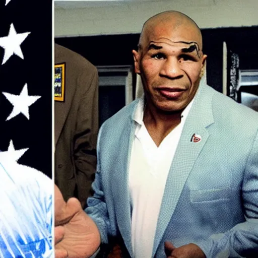 Image similar to mike tyson as a waspy republican congressman from the south