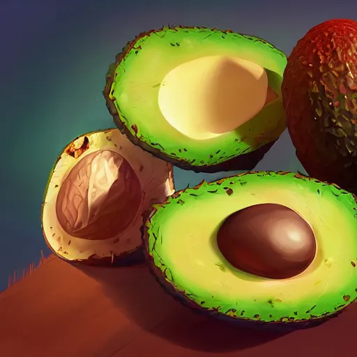 Prompt: God of Avocado, digital painting, ultradetailed, artstation