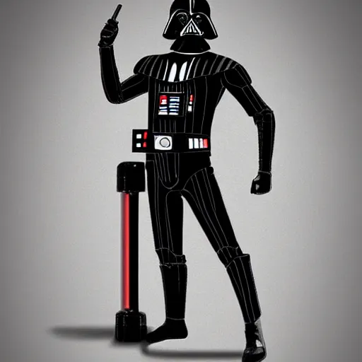 Image similar to darth vader with abs