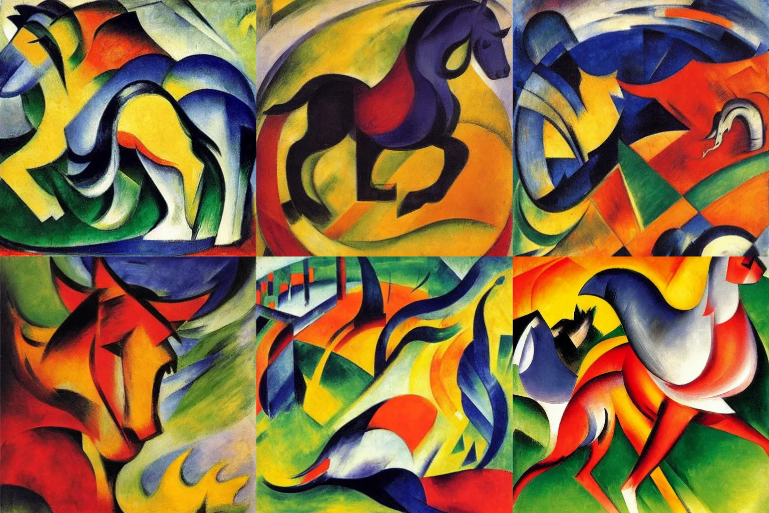 Prompt: Art by Franz Marc