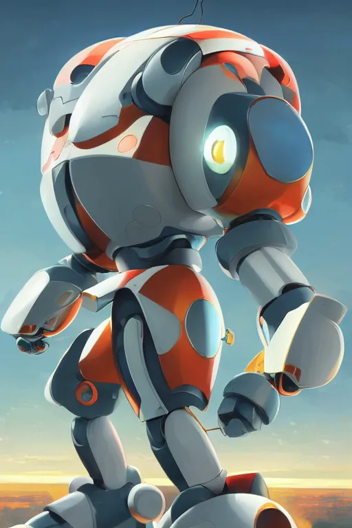 Image similar to metabots medabots medarotto medarot robot minimalist comics, behance hd by jesper ejsing, by rhads, makoto shinkai and lois van baarle, ilya kuvshinov, rossdraws global illumination ray tracing hdr radiating a glowing aura