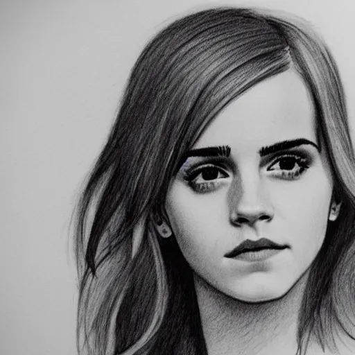 Image similar to emma watson pencil sketch,