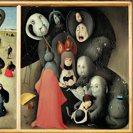 Image similar to hieronymus bosch's spirited away