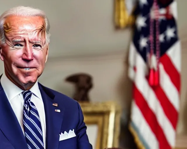 Image similar to Joe Biden showing off his fursona, furry fandom, furry