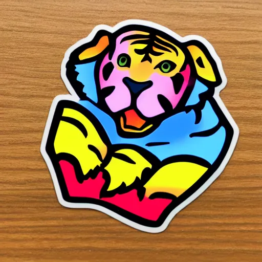 Image similar to A nice colorful tiger sticker