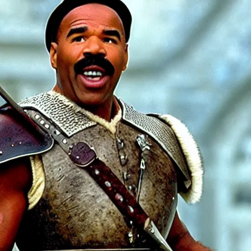 Prompt: Still of Steve Harvey in the movie ''Braveheart'' (1995)