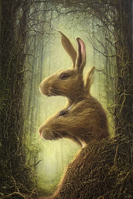 Image similar to giant swamp bunny by tomasz alen kopera.