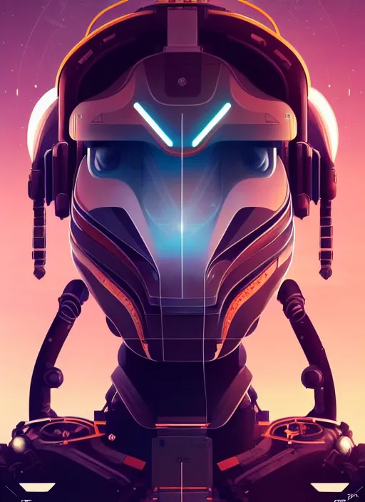 Image similar to symmetry!! portrait of a robot astronaut, tech face, horizon zero dawn machine, intricate, elegant, highly detailed, digital painting, artstation, concept art, smooth, sharp focus, illustration, art by artgerm and greg rutkowski and alphonse mucha, 8 k