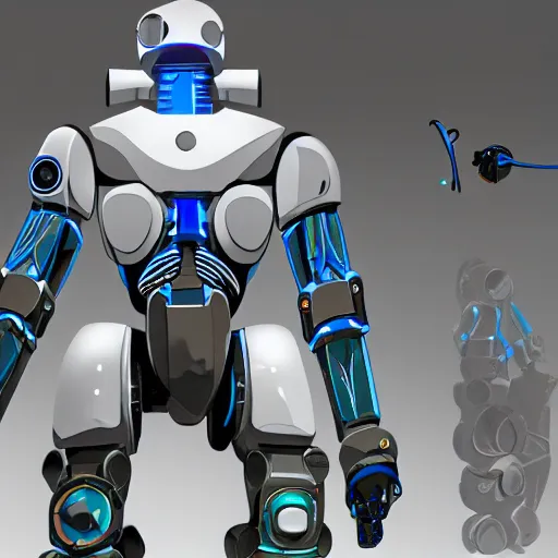 Image similar to atlas robot, portal, videogame, high detail, valve, concept art