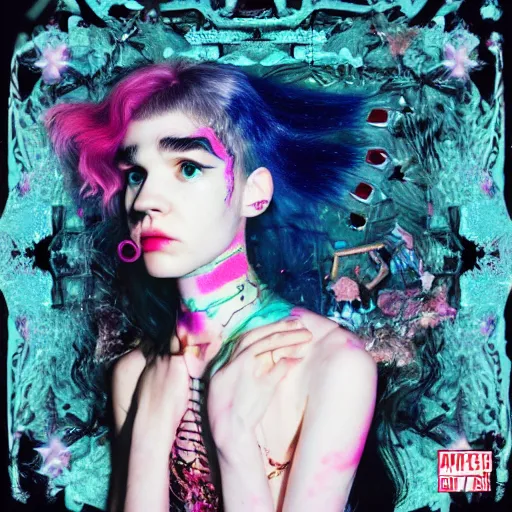 Image similar to Grimes - Book 1 album cover, album art, album cover art, 8k