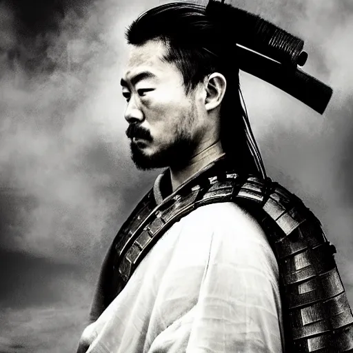 Prompt: fantastic samurai portrait, atmospheric