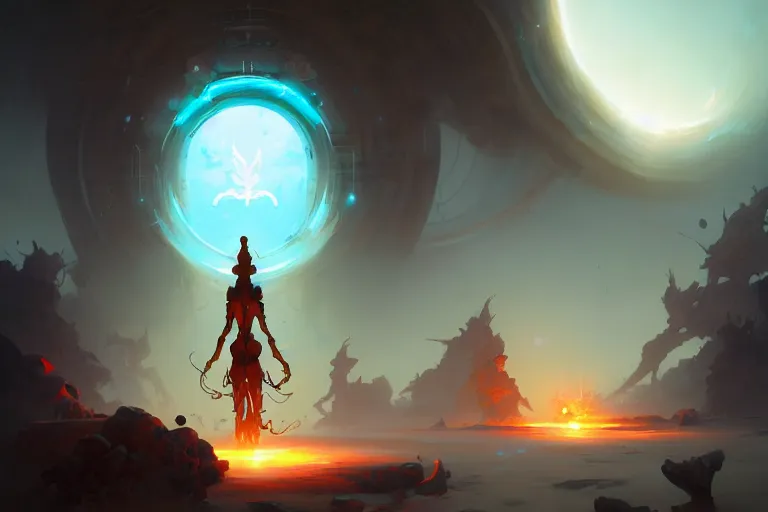 Image similar to Portal, by Peter Mohrbacher and Andreas Rocha and Craig Mullins