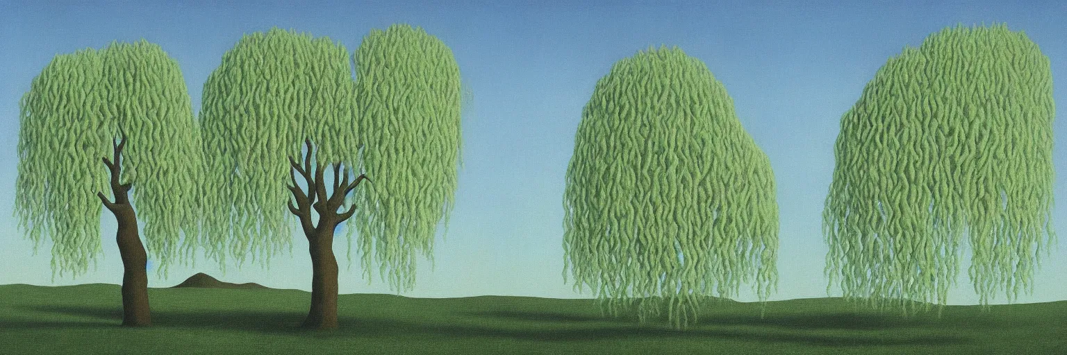 Image similar to willow tree painting magritte