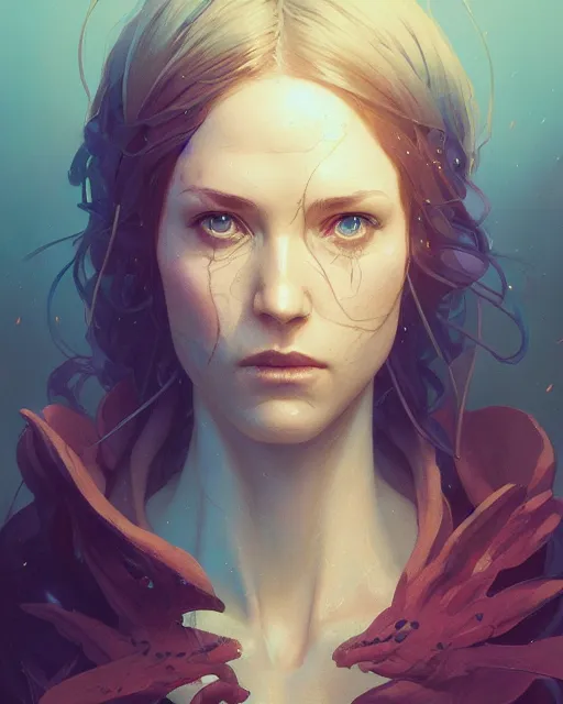 Image similar to highly detailed vfx portrait of a mage, stephen bliss, unreal engine, greg rutkowski, loish, rhads, beeple, makoto shinkai and lois van baarle, ilya kuvshinov, rossdraws, tom bagshaw, alphonse mucha, global illumination, detailed and intricate environment