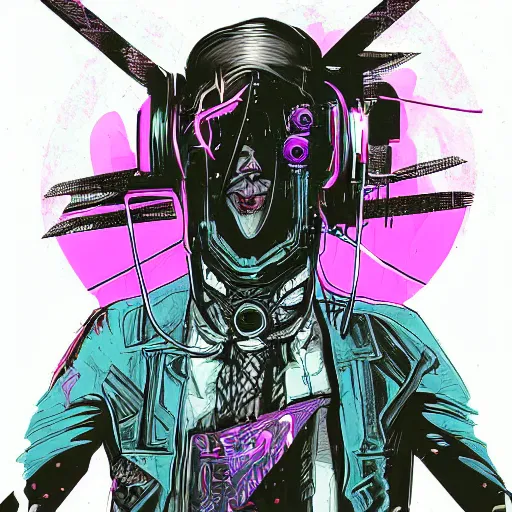 Prompt: cyberpunk | killjoyvalorant art, illustrated by kir sir