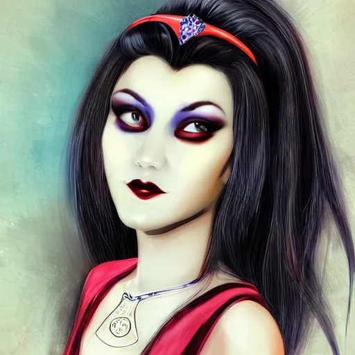 Image similar to ai rendition of the most beautiful vampire queen