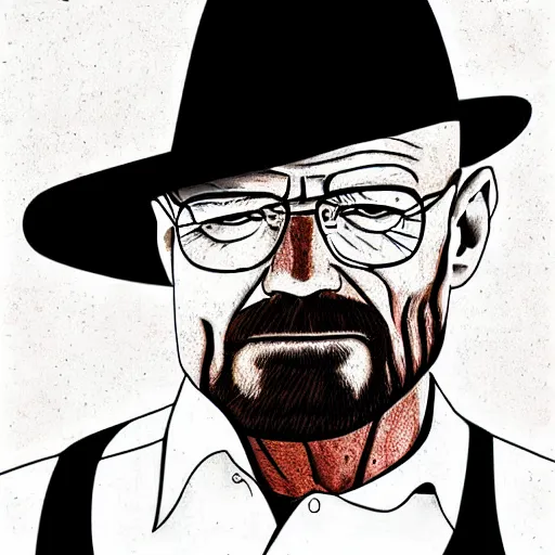 Image similar to Walter White, accurate anatomy, highly detailed, digital art, centered, portrait, blood puddle,