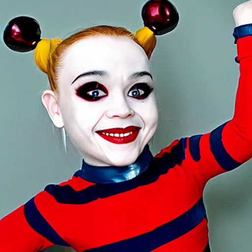 Image similar to Harley quinn as a midget