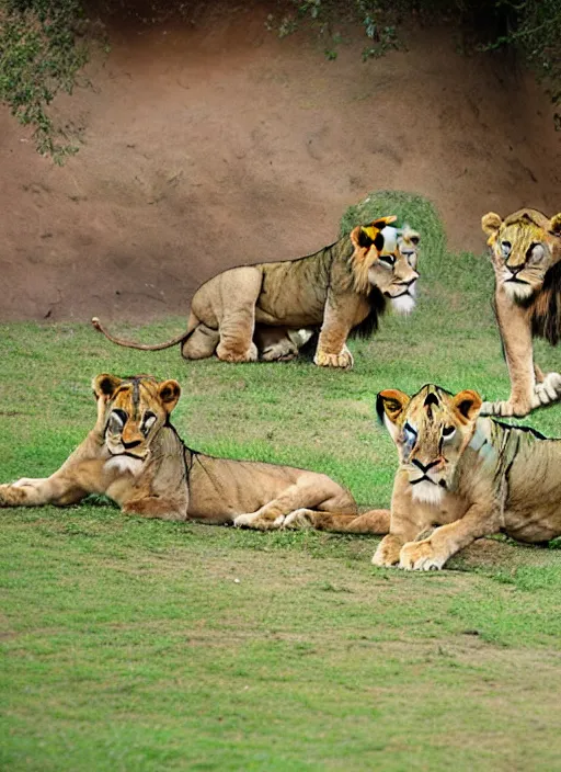 Image similar to lions in the zoo