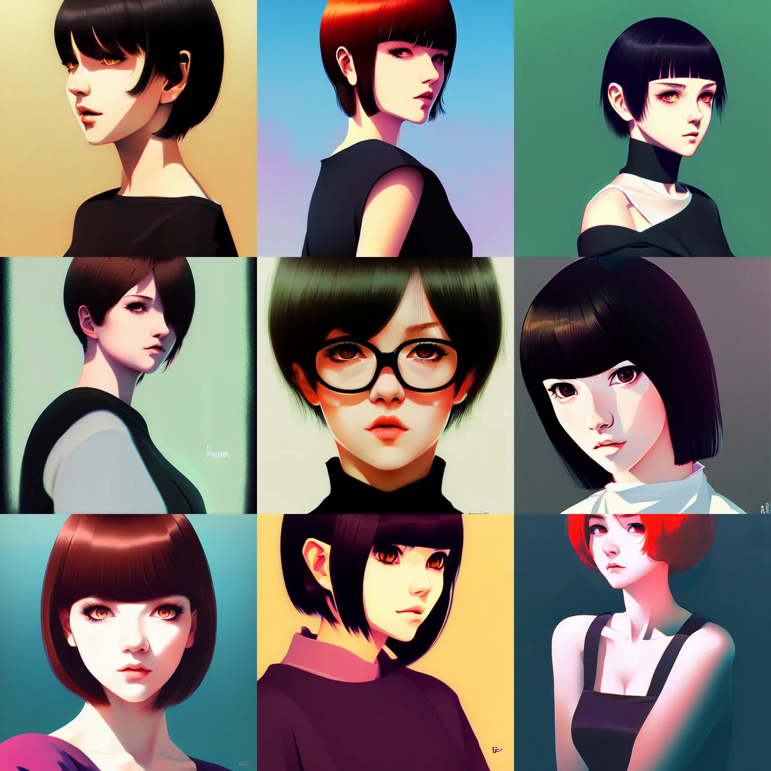 Image similar to A portrait by Ilya Kuvshinov