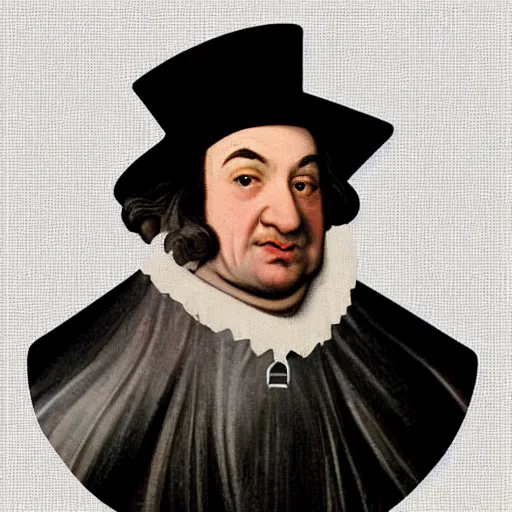 Image similar to 1 7 th century john von neumann wearing a wig stop motion vinyl action figure, plastic, toy, butcher billy style