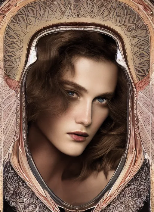 Prompt: loreal paris advertisement photography of chris harmsworth by mucha, extremely coherent, sharp focus, elegant, render, octane, detailed, award winning photography, masterpiece, rim lit