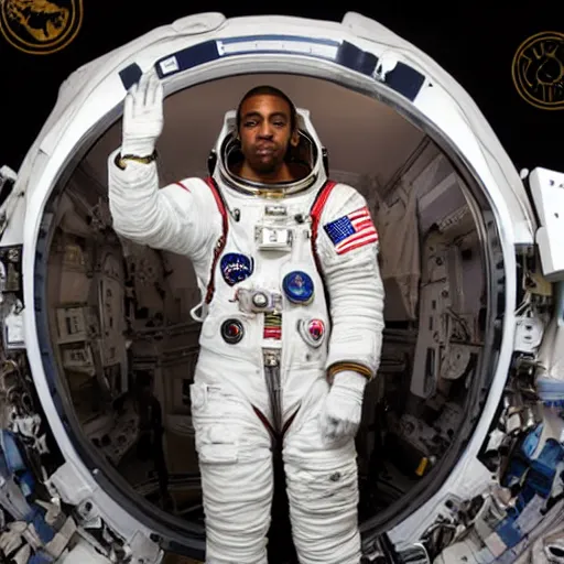 Image similar to astronaut suit designed by kanye west