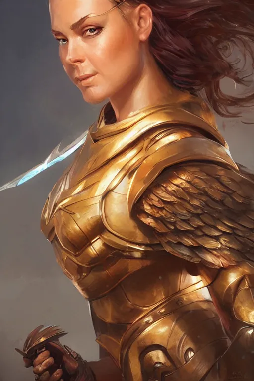 Image similar to amazon valkyrie athena, d & d, fantasy, portrait, highly detailed, headshot, digital painting, trending on artstation, concept art, sharp focus, illustration, art by artgerm and greg rutkowski and magali villeneuve