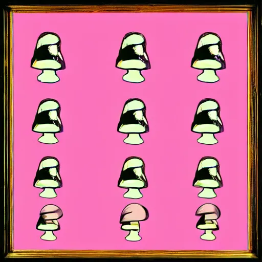 Image similar to mushrooms : : by andy warhol : :