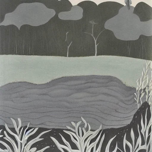 Image similar to A Landscape by Charles Addams and Milton Avery