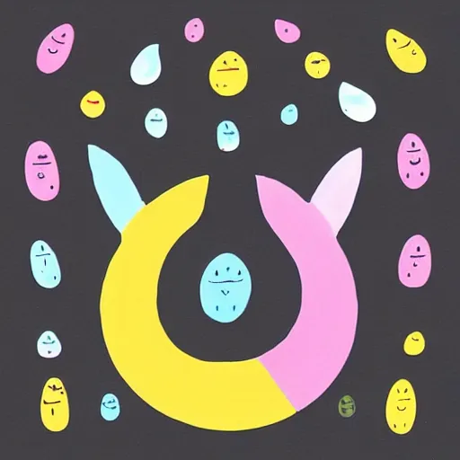 Image similar to A rabbit full of hope, looking for a black hole in an infinite time loop by llia yu Bunny eggs at Easter