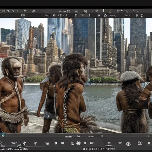 Image similar to detailed 4 k photorealistic papuan tribe walk in detailed new york in the style of nick ut and eddie adams and margaret bourke and yousuf karshs and alfred eisenstaedt