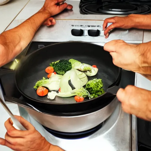 Image similar to alien food cooking