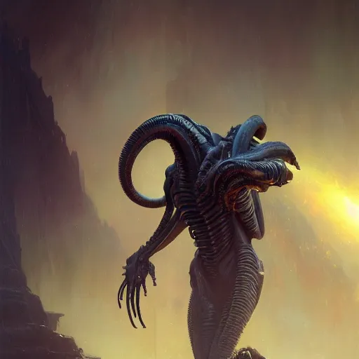 Prompt: xenomorph, intricate, elegant, volumetric lighting, scenery, digital painting, highly detailed, artstation, sharp focus, illustration, concept art, gaston bussiere, ruan jia, steve mccurry