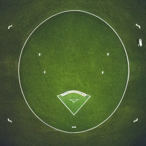 Prompt: a photography of a green football pitch on the moon